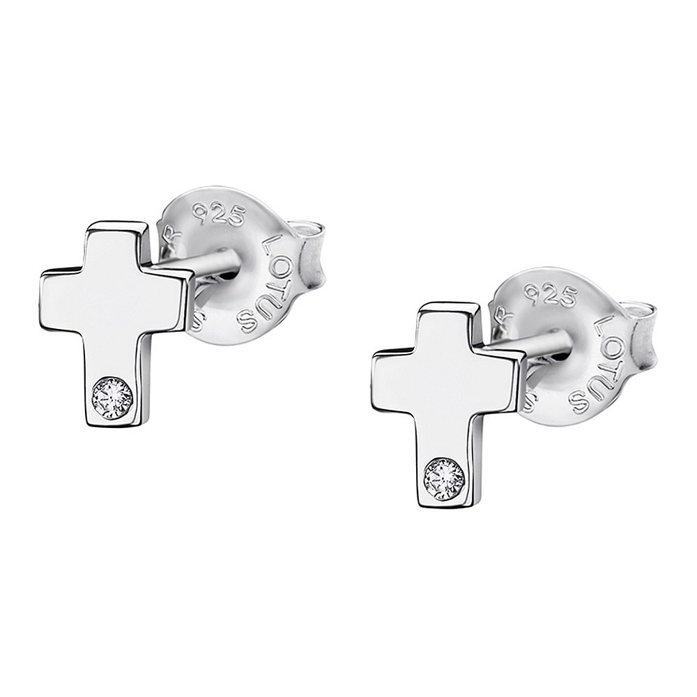 LOTUS Silver Ohrstecker Kreuz 925 Silber LP1716-4/1 Zirkonia Mystic JLP1716-4-1