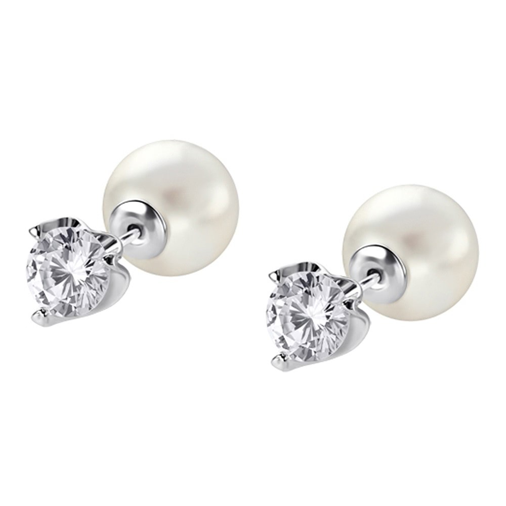 LOTUS Silver Ohrstecker Perle 925 Silber LP1756-4/2 Zirkonia Pearls JLP1756-4-2