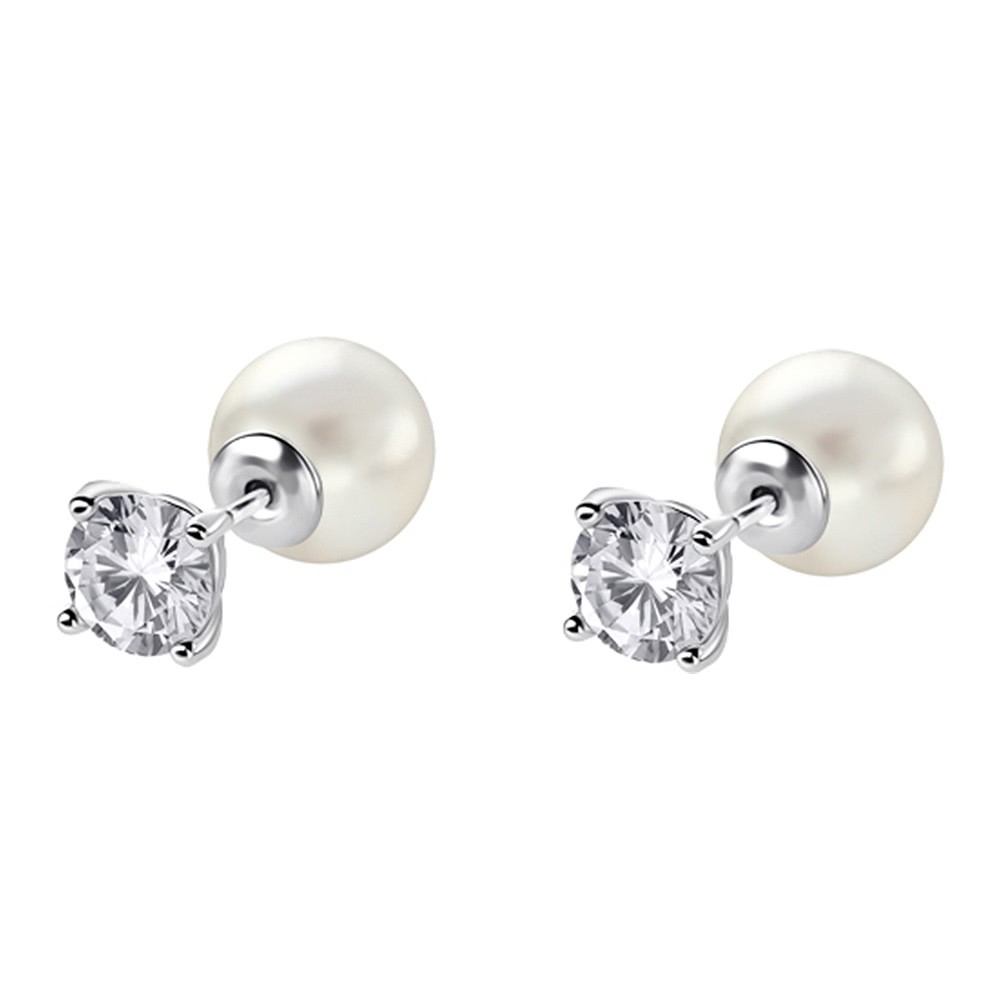 LOTUS Silver Ohrstecker Perle 925 Silber LP1758-4/1 Zirkonia Pearls JLP1758-4-1