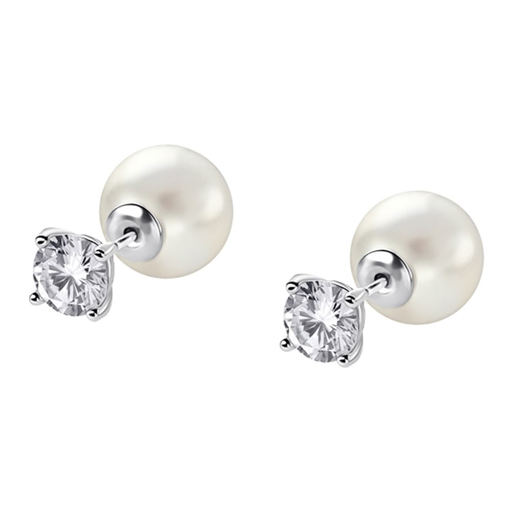 LOTUS Silver Ohrstecker Perle 925 Silber LP1758-4/2 Zirkonia Pearls JLP1758-4-2