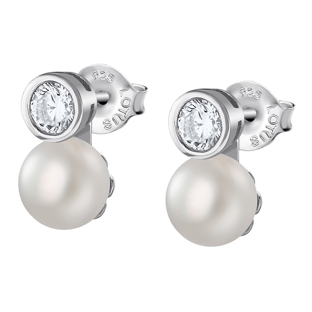 LOTUS Silver Ohrstecker Perle 925 Silber LP1765-4/1 Zirkonia Pearls JLP1765-4-1