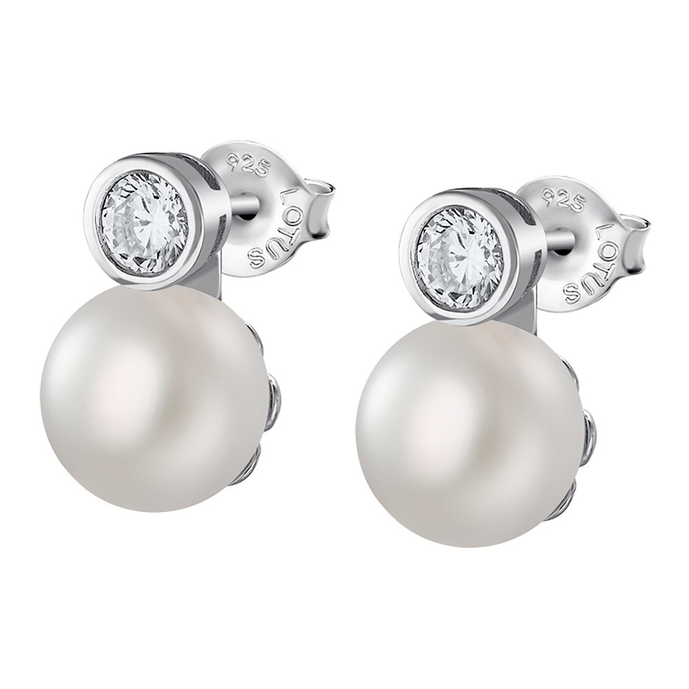 LOTUS Silver Ohrstecker Perle 925 Silber LP1765-4/2 Zirkonia Pearls JLP1765-4-2