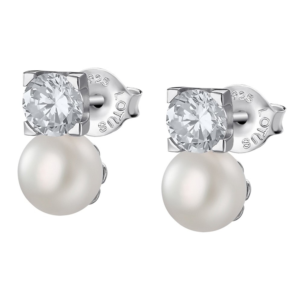 LOTUS Silver Ohrstecker Perle 925 Silber LP1766-4/1 Zirkonia Pearls JLP1766-4-1