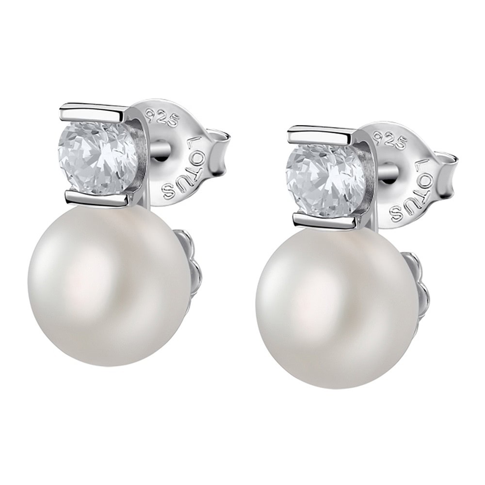 LOTUS Silver Ohrstecker Perle 925 Silber LP1767-4/2 Zirkonia Pearls JLP1767-4-2