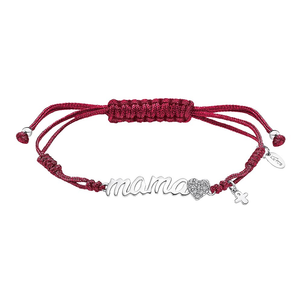 LOTUS Silver Armband Mama Herz 925 Silber LP1808-2/3 rot Zirkonia JLP1808-2-3