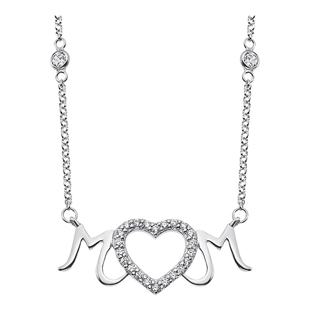 LOTUS Silver Halskette Mom Herz 925 Silber LP1814-1/1 weiß Zirkonia JLP1814-1-1