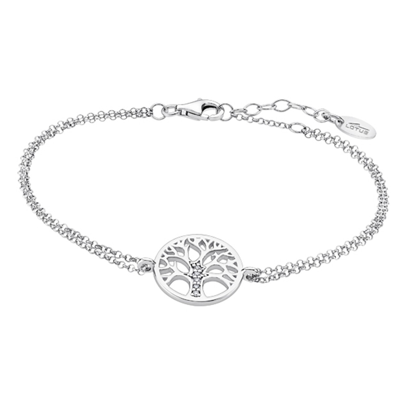 LOTUS Silver - Damen Armband Lebensbaum weiß aus 925 Silber JLP1857-2-1