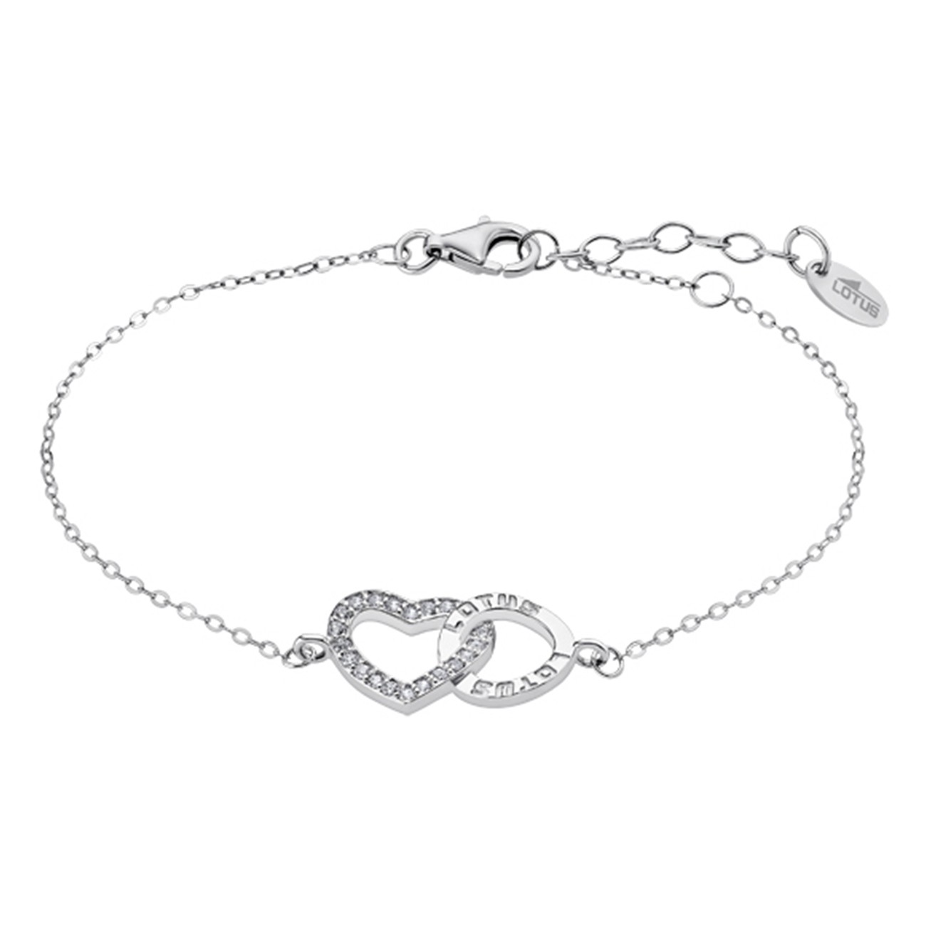 LOTUS Silver - Damen Armband Herz weiß aus 925 Silber JLP1864-2-1