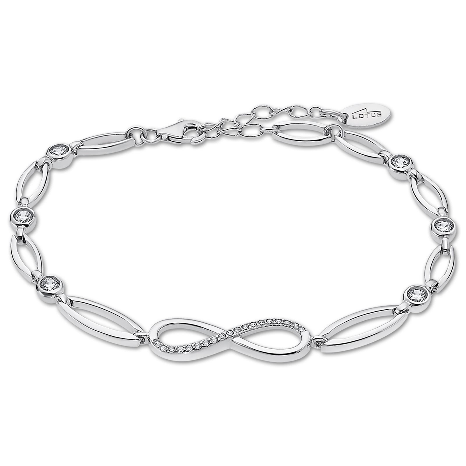 LOTUS Silver Armband Unendlichkeit 925 Silber Zirkonia Charming Lady JLP1872-2-1