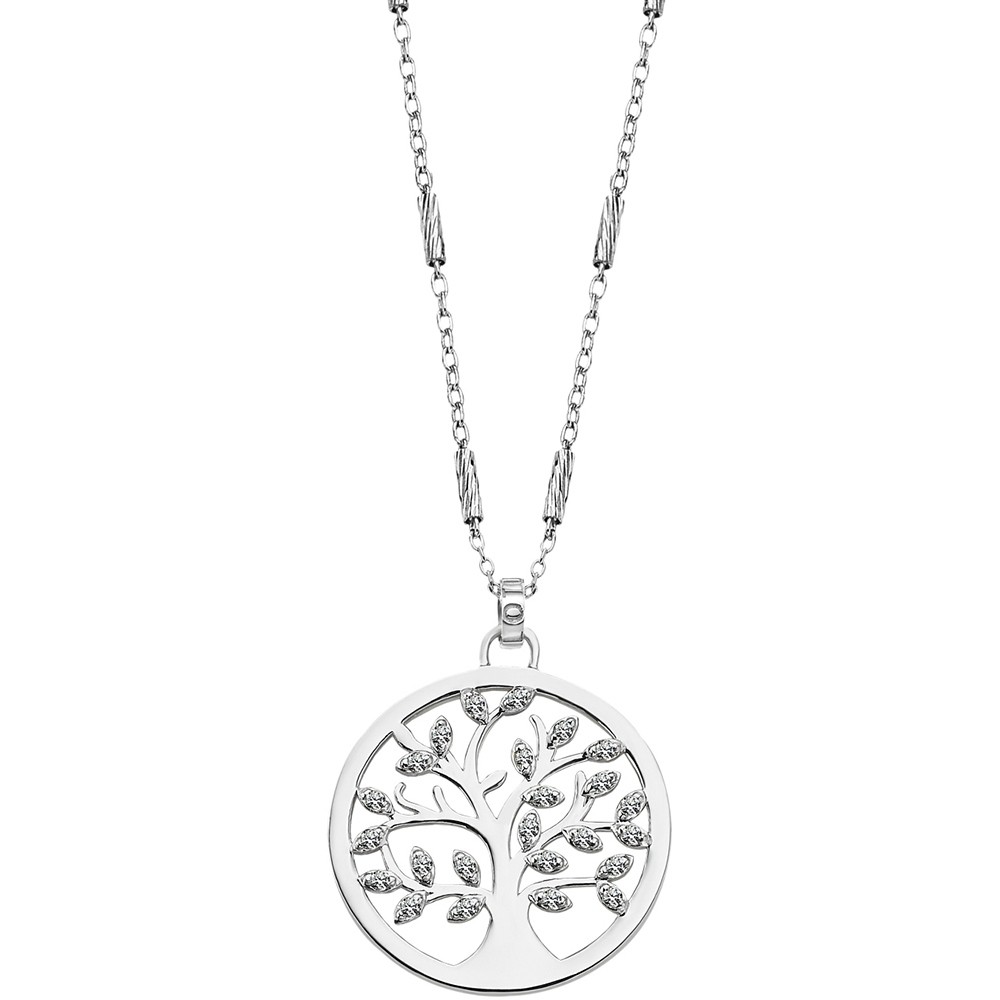 LOTUS Silver - Damen Halskette Lebensbaum weiß aus 925 Silber JLP1892-1-1