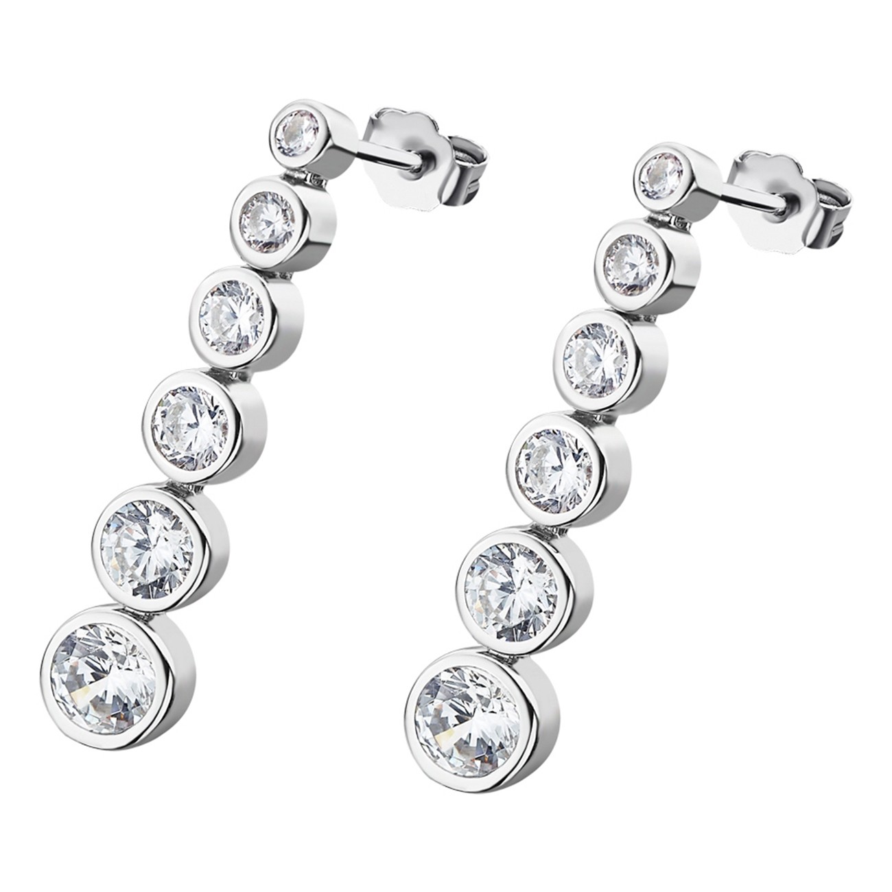 LOTUS Silver - Damen Ohrring Zirkonia weiß Ohrstecker aus 925 Silber JLP1915-4-1
