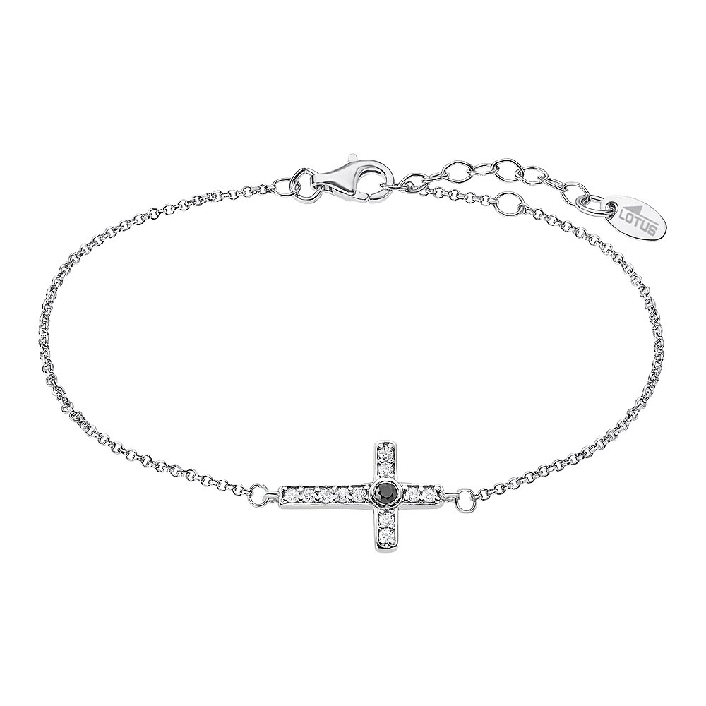 LOTUS Silver Armband Kreuz 925 Silber LP1943-2/1 schwarz Zirkonia JLP1943-2-1