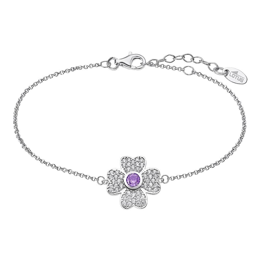 LOTUS Silver Armband Kleeblatt 925 Silber LP1944-2/1 lila Zirkonia JLP1944-2-1