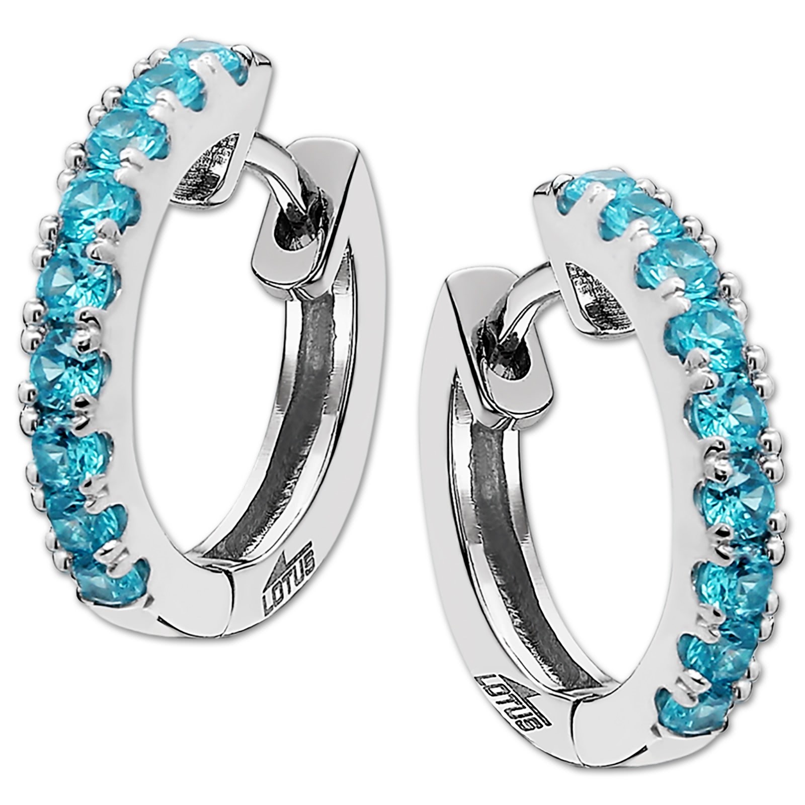 LOTUS Silver Creolen 925 Silber blau Zirkonia Lotus Silver IT Girl JLP1993-4-3