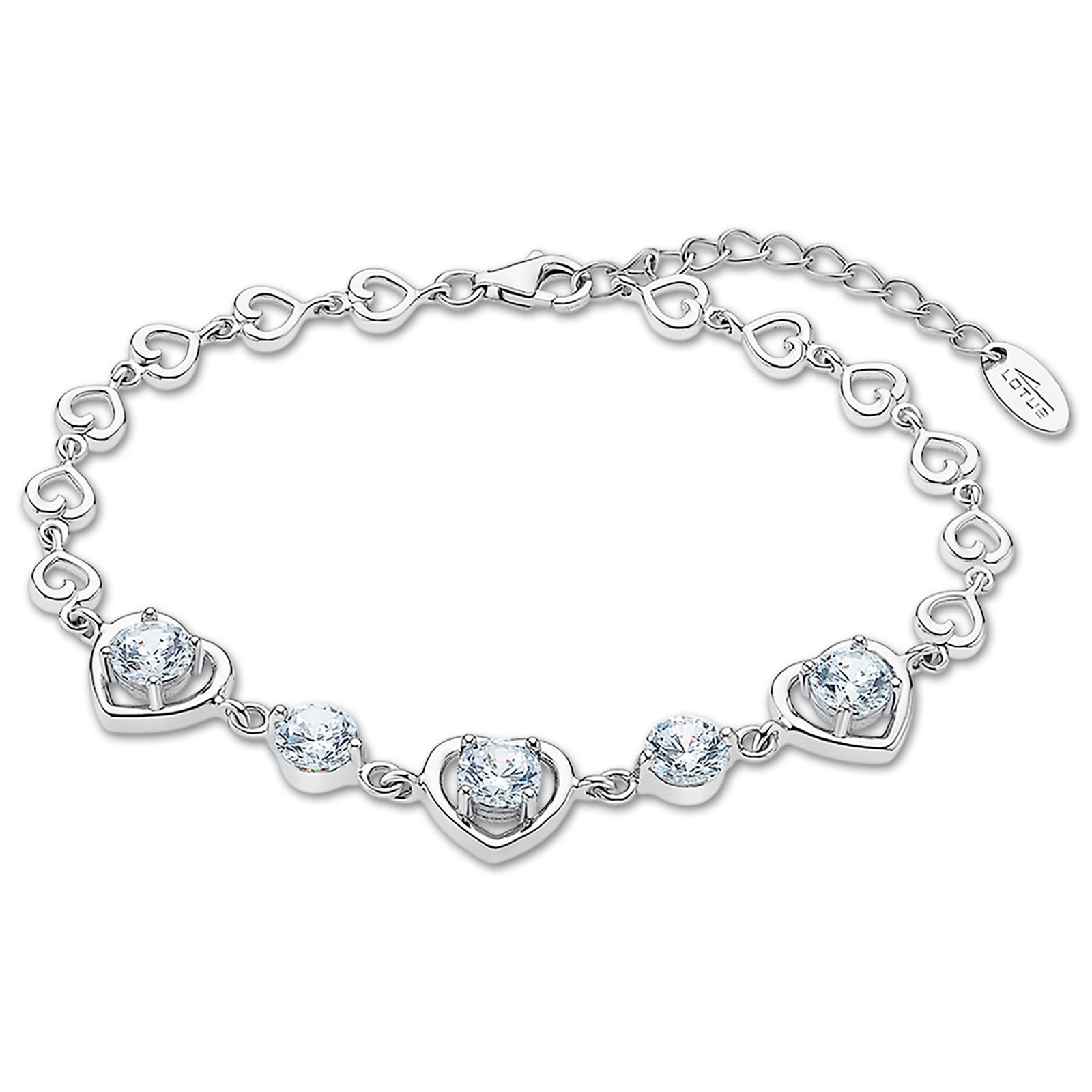 LOTUS Silver Armband Herz 925 Silber Zirkonia Lotus Silver Trendy JLP3092-2-1