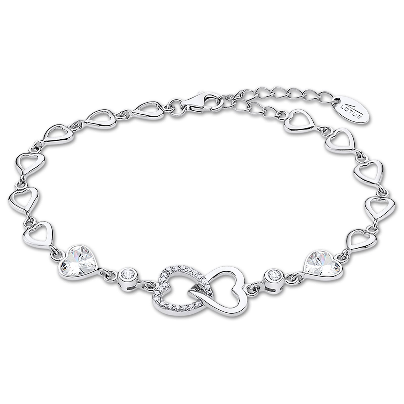 LOTUS Silver Armband Herz 925 Silber Zirkonia Lotus Silver Trendy JLP3093-2-1