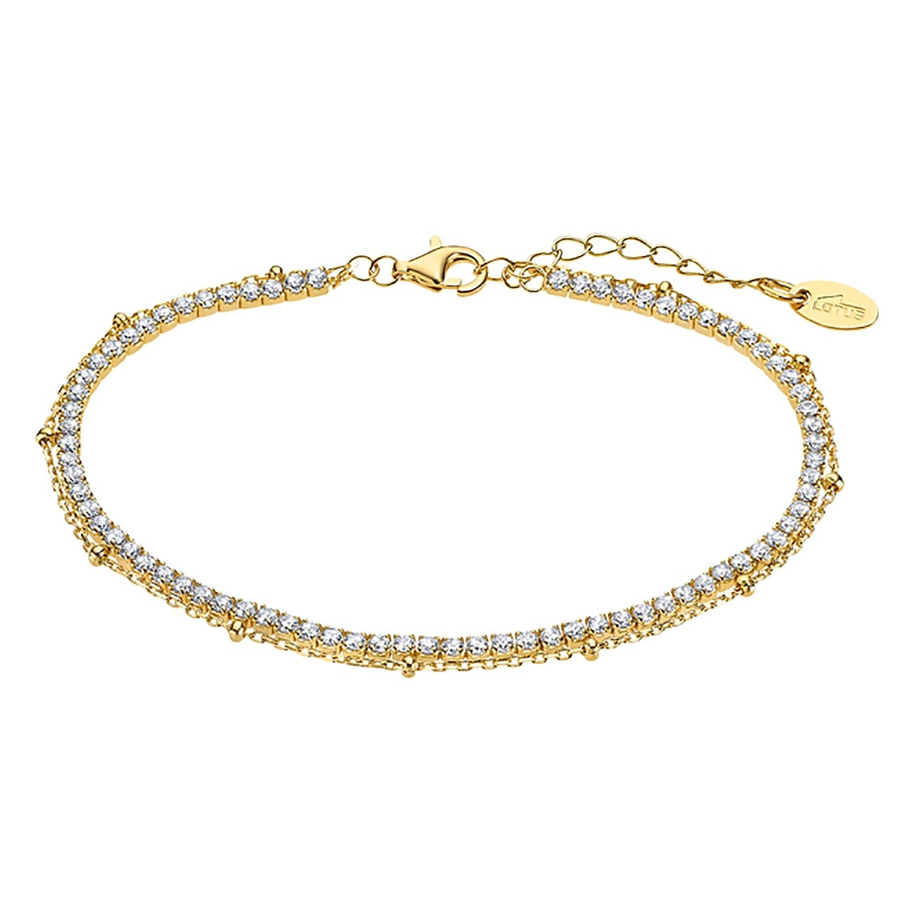 LOTUS Silver Armband Zirkoniasteine gold 925 Silber Pure Essential JLP3181-2-2