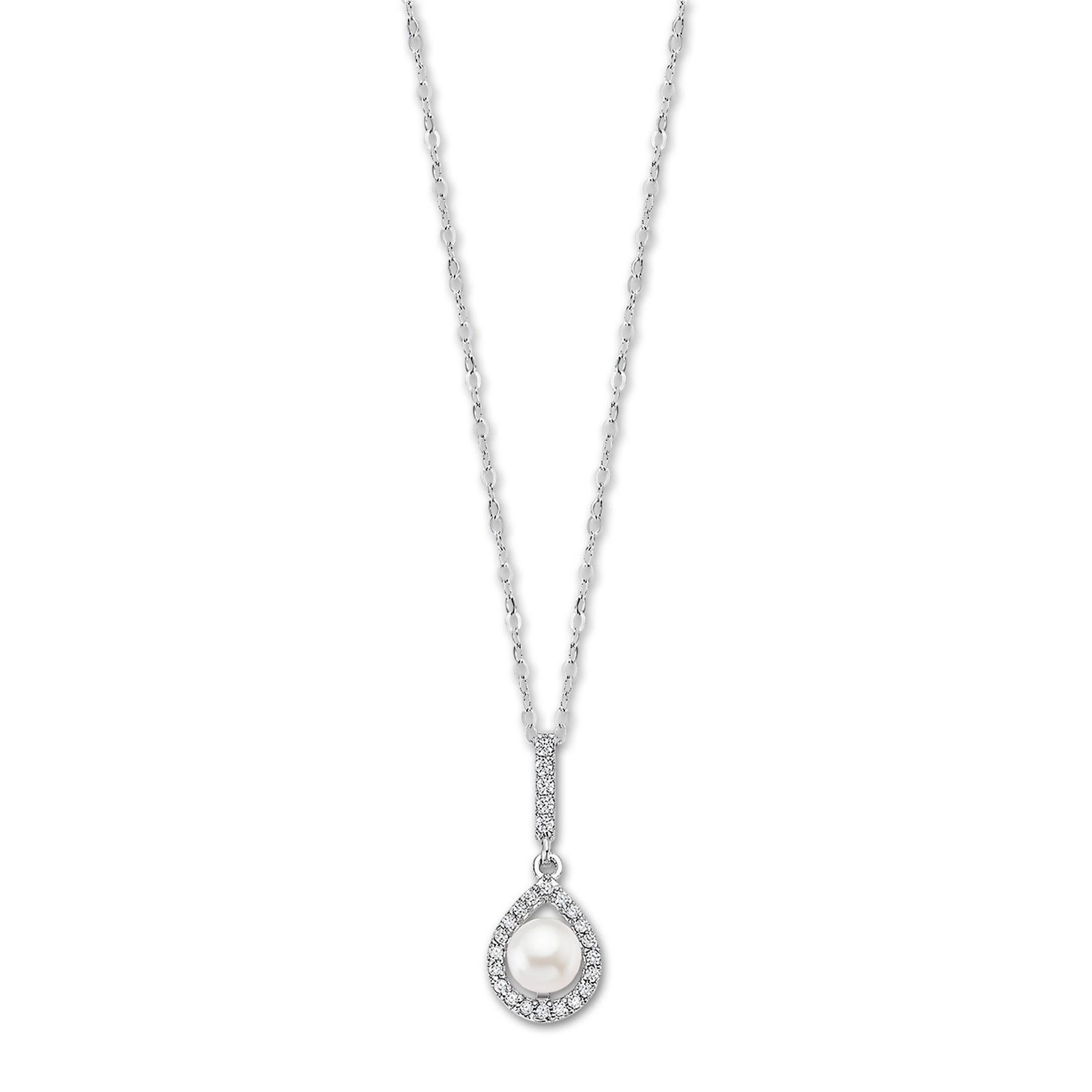 LOTUS Silver Halskette Perle 925 Silber weiß Lotus Silver Pearls JLP3198-1-1