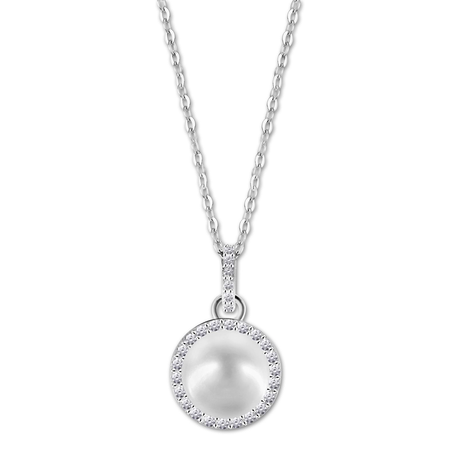 LOTUS Silver Halskette Perlen 925 Silber Lotus Style Pearls JLP3480-1-1