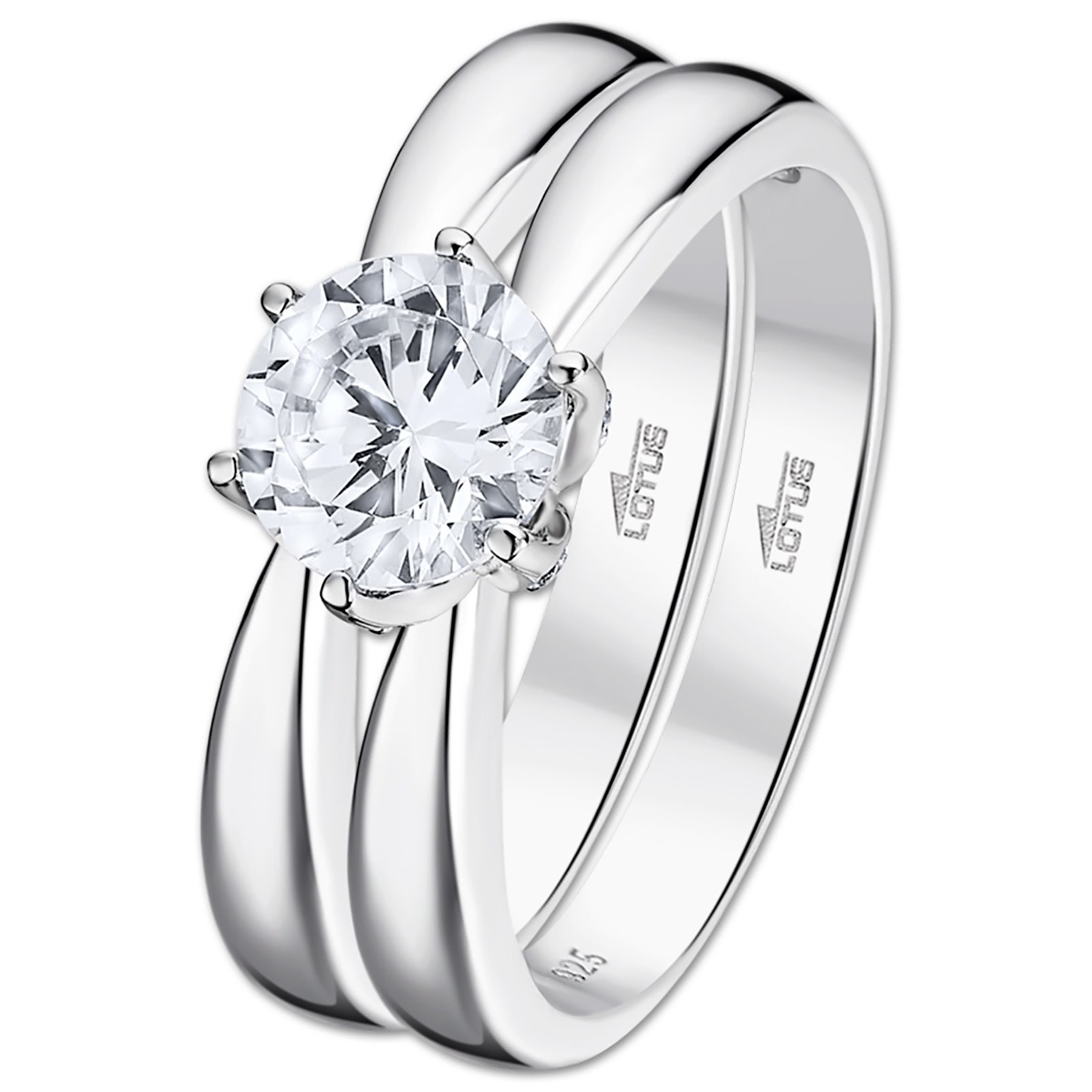 LOTUS Silver Ring Zirkoniastein 925 Silber Lotus Silver Trendy JLP3509-3-114