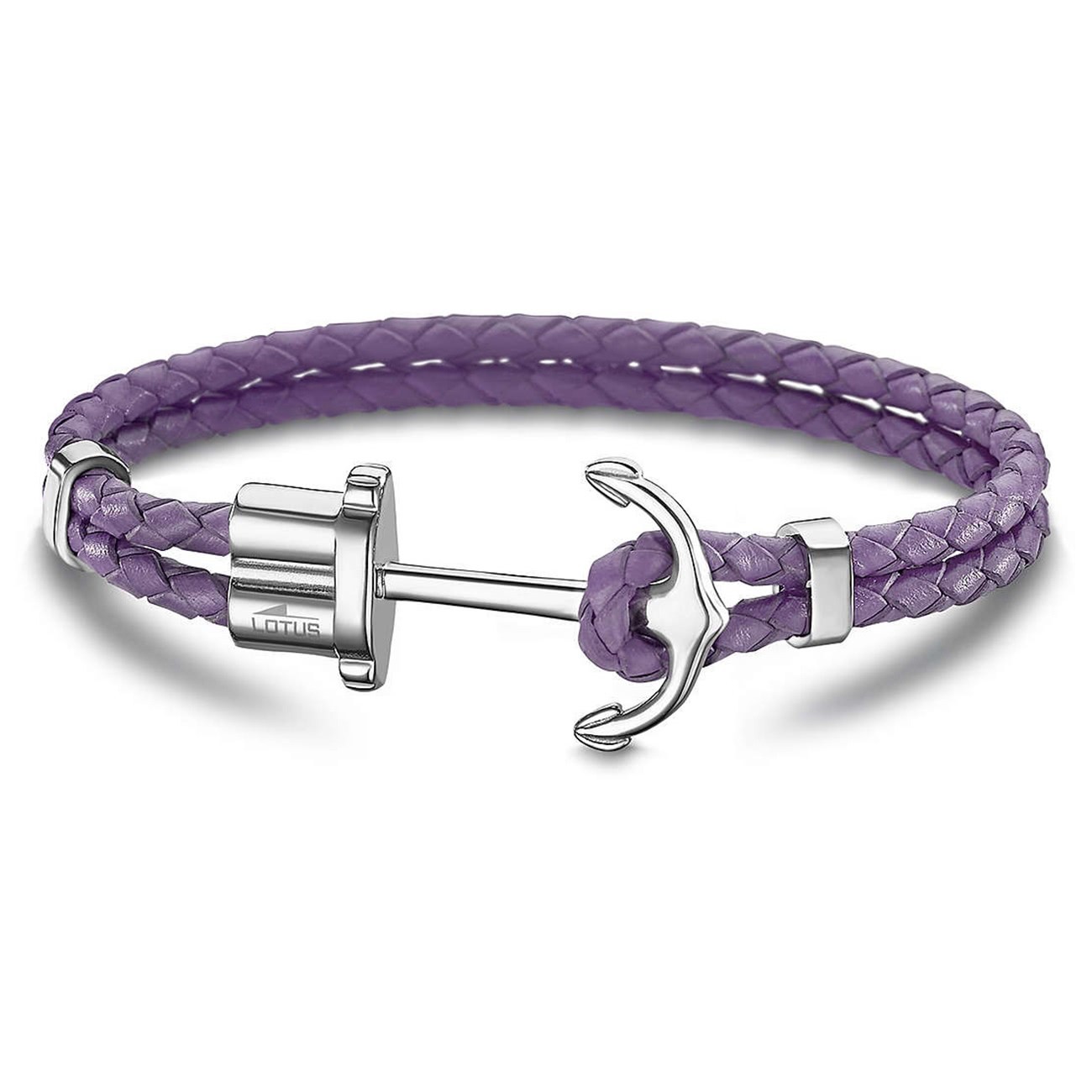 Lotus Style Armband Damen Edelstahl silber, lila LS1881-2/3 Anker JLS1881-2-3