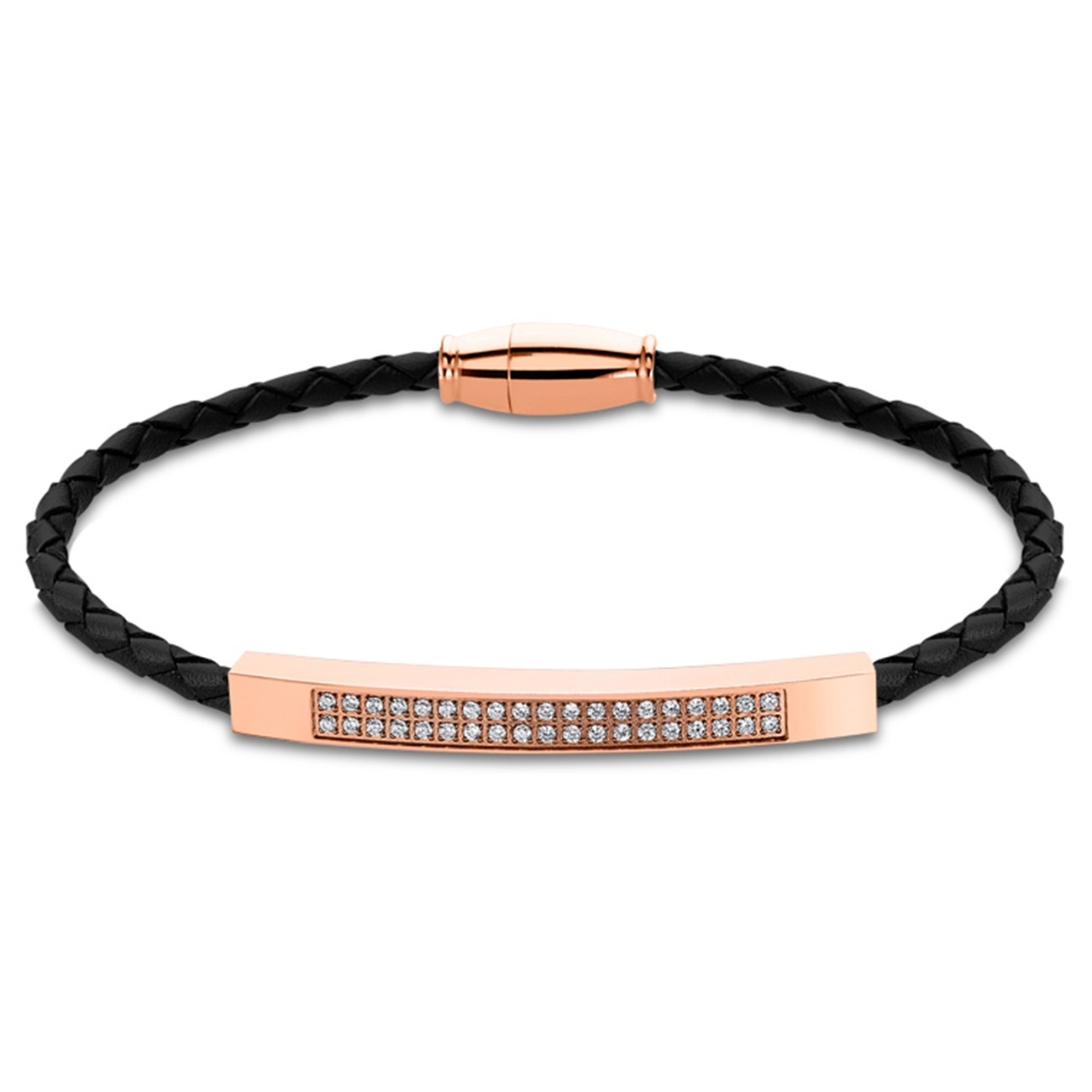 LOTUS Style Armband LS2004-2/6 Damen Leder schwarz rosegold Urban JLS2004-2-6