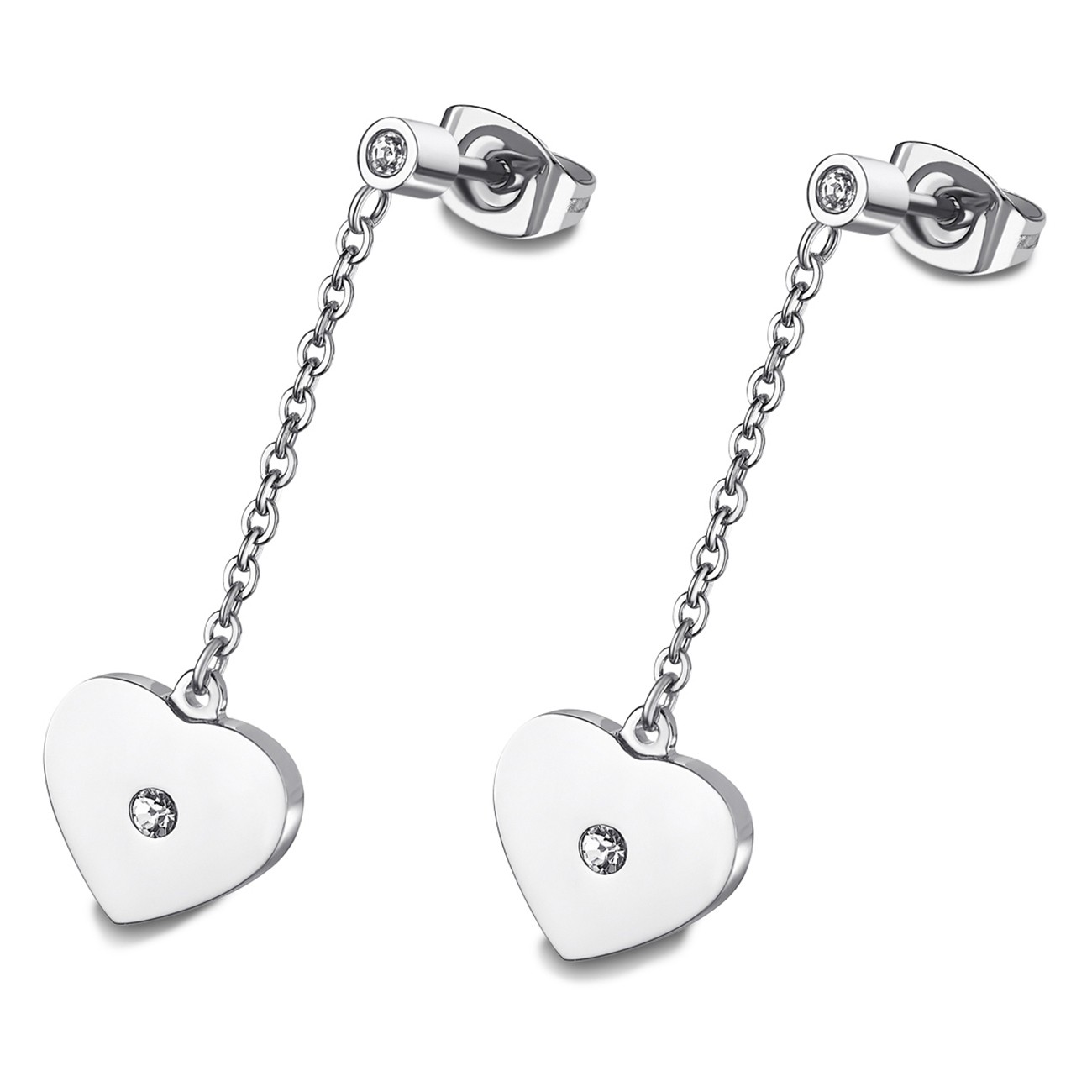 LOTUS Style Ohrstecker LS2034-4/1 Damen Edelstahl silber Heart JLS2034-4-1