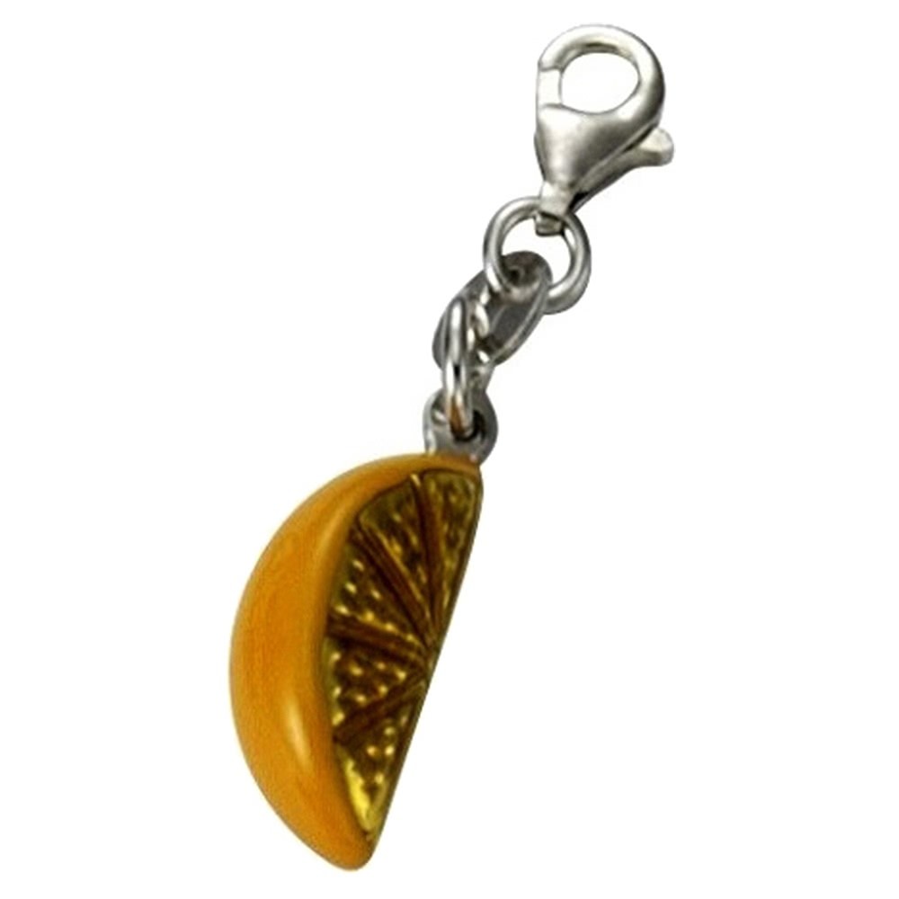 KISMA Schmuck Charms Anhänger Orange Silber KIC0119-003