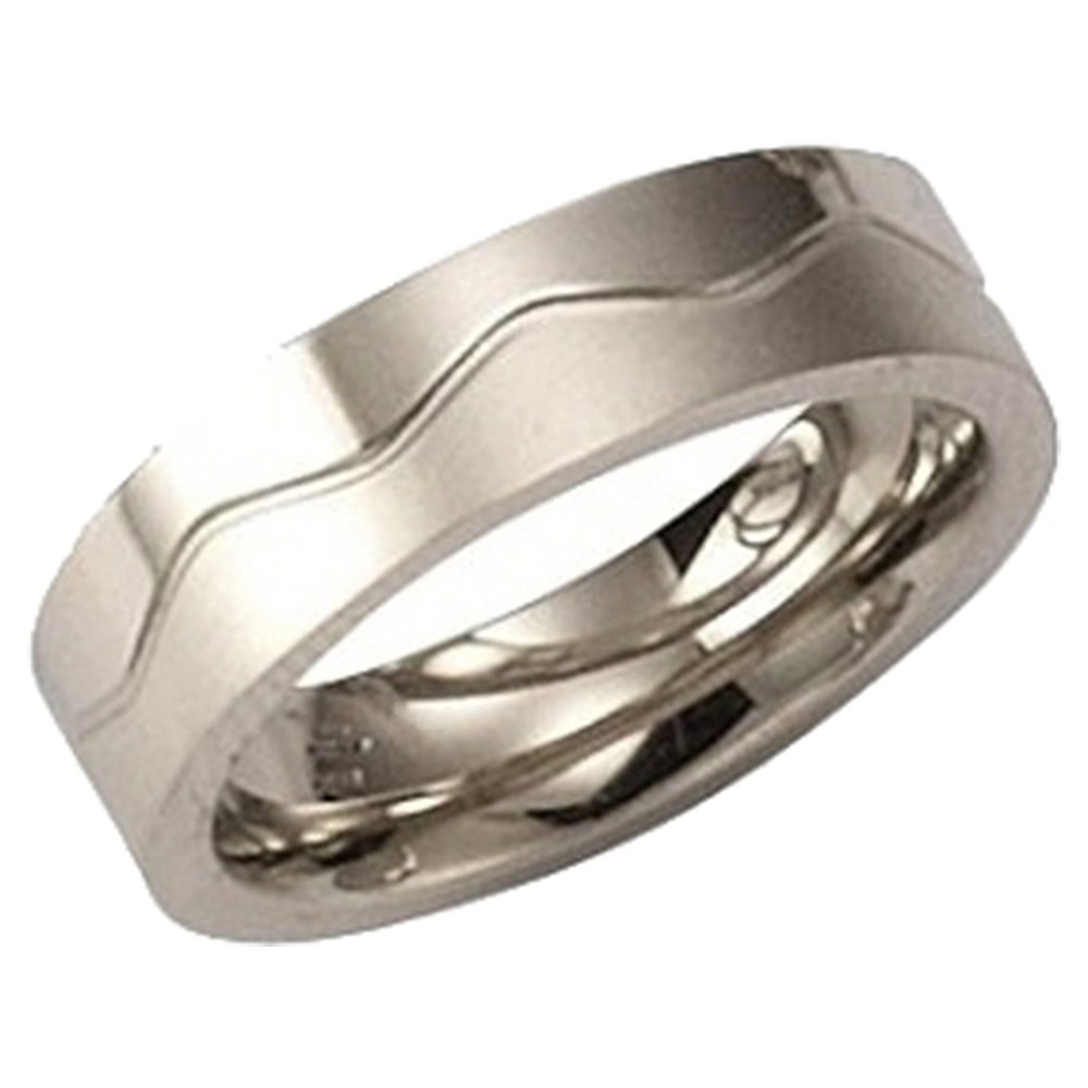 KISMA Schmuck Ring Gr. 54 Edelstahl glänzend und matt KIR0127-011-54