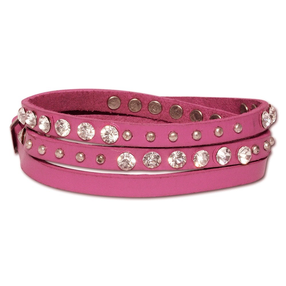 SilberDream Lederarmband pink Zirkonia Damen Leder Armband LA3153P