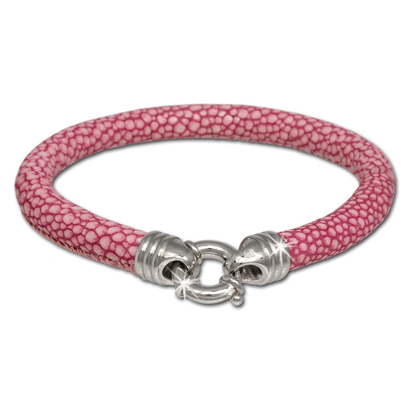 SilberDream Leder Armband Flamingo 6mm mit 925er Verschluss LS2652