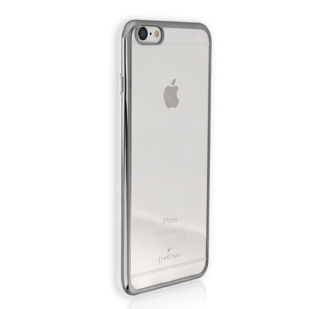 Handyhülle iPhone 6 6S silber Kunststoff Case Schutzhülle DrachenLeder OMG100W