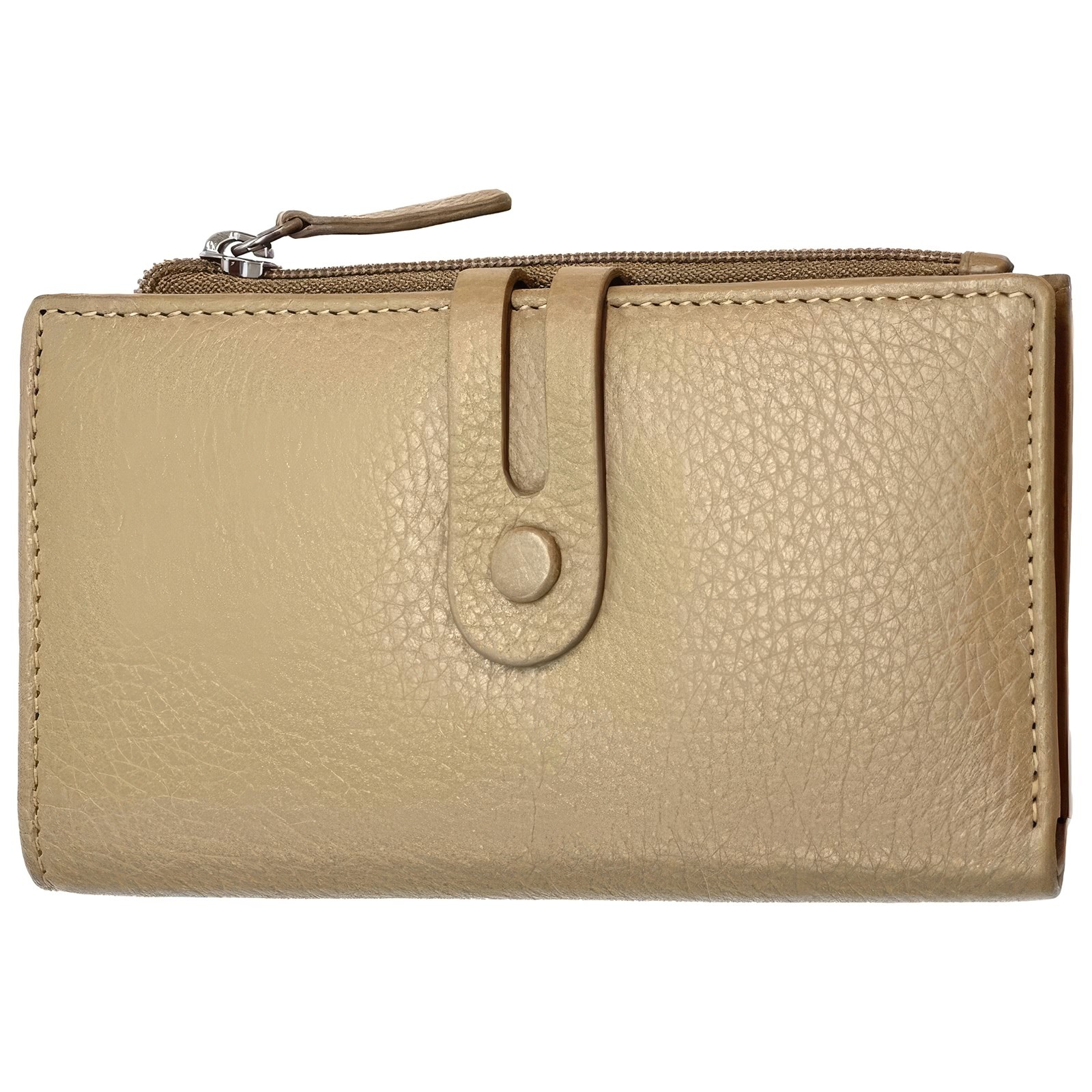 Florence Damen-Portemonnaie helltaupe beige Echtleder Geldbörse OPF103I2
