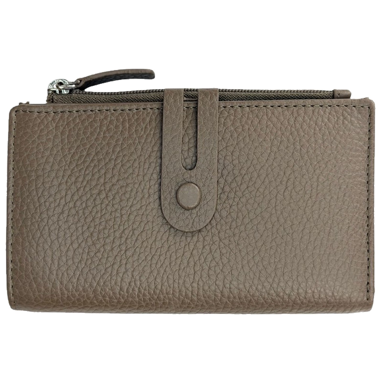 Florence Damen-Portemonnaie taupe grau Echtleder Geldbörse OPF103I5
