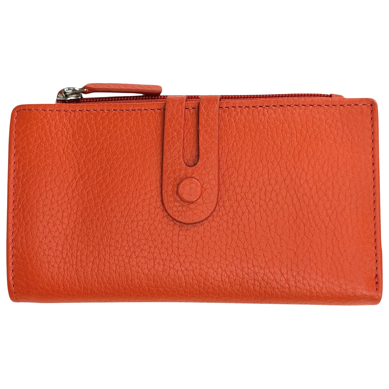 Florence Damen-Portemonnaie orange Echtleder Geldbörse OPF103O3