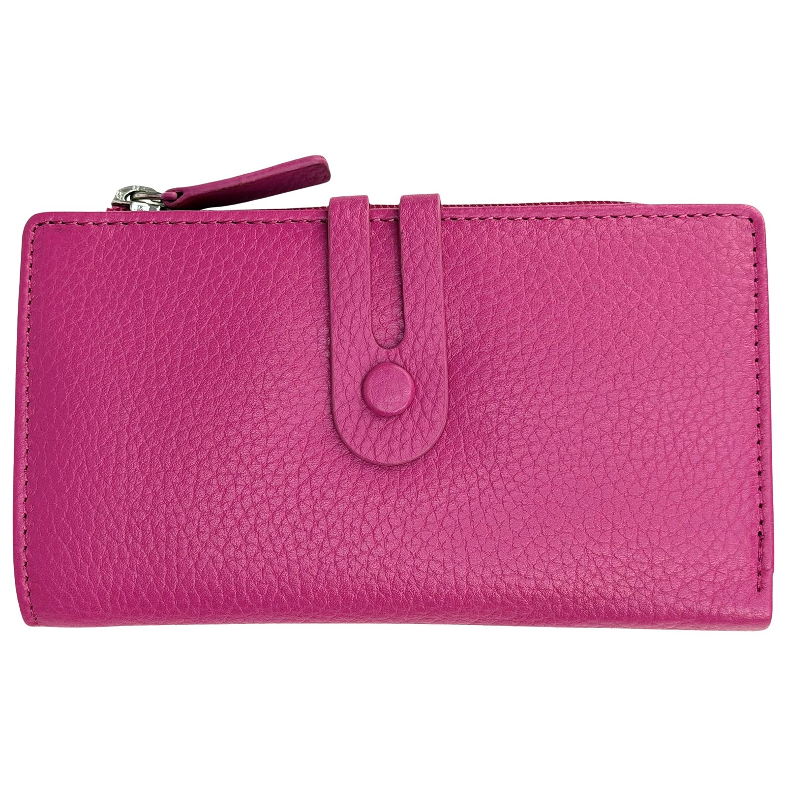 Florence Damen-Portemonnaie fuchsia pink Echtleder Geldbörse OPF103P4