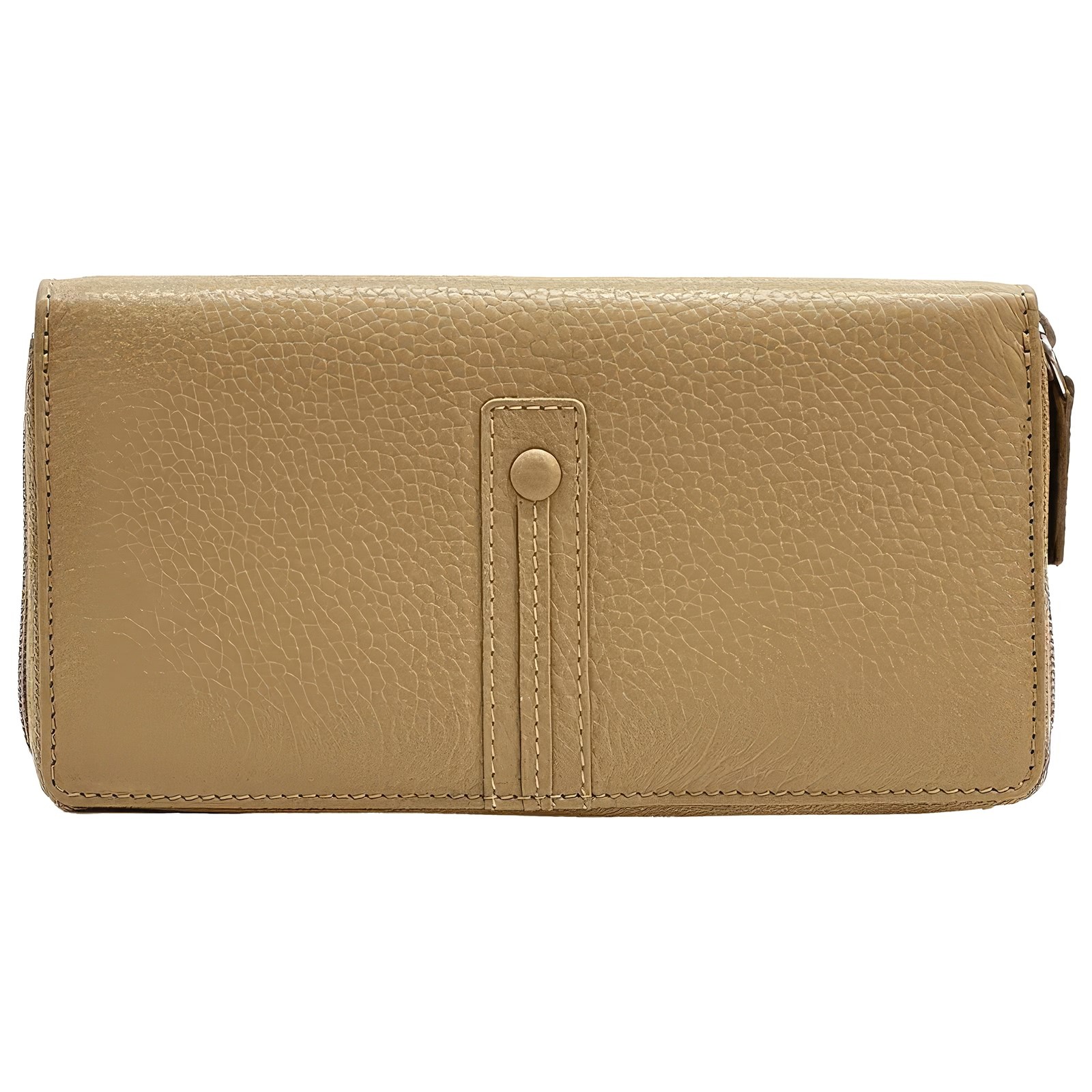 Florence Damen-Portemonnaie helltaupe beige Echtleder lange Geldbörse OPF105I3
