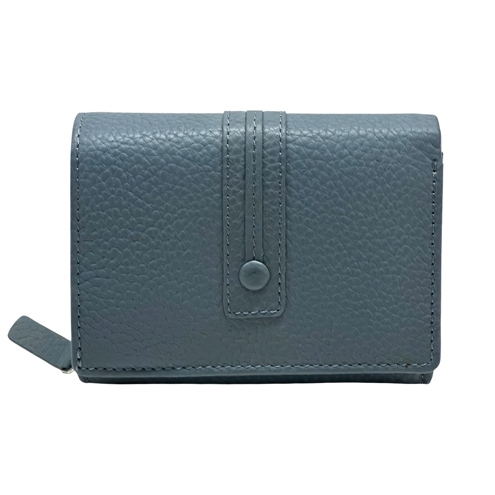 Florence Damen-Portemonnaie taubenblau Echtleder Geldbörse OPF106H3