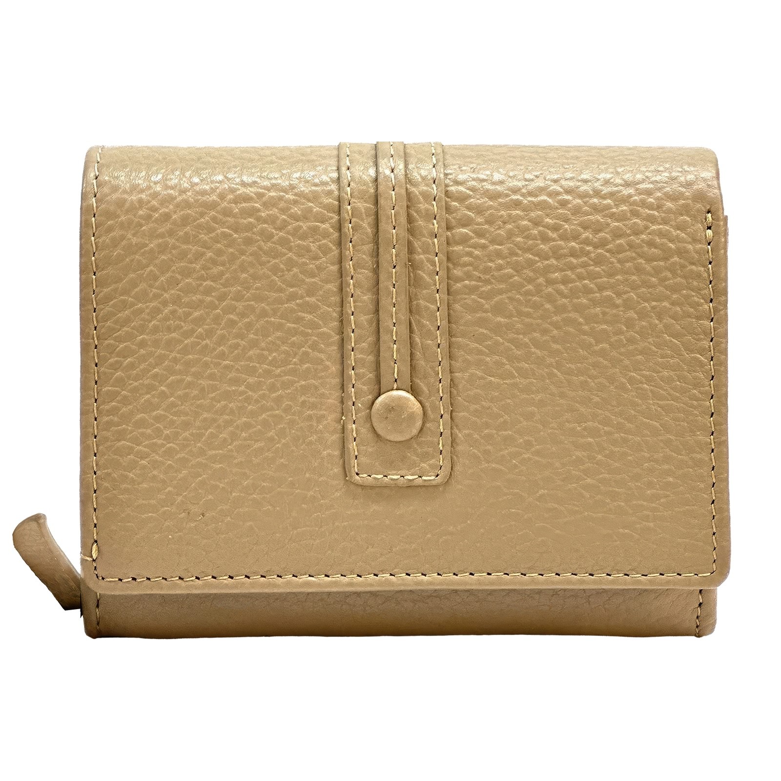 Florence Damen-Portemonnaie helltaupe beige Echtleder Geldbörse OPF106I3