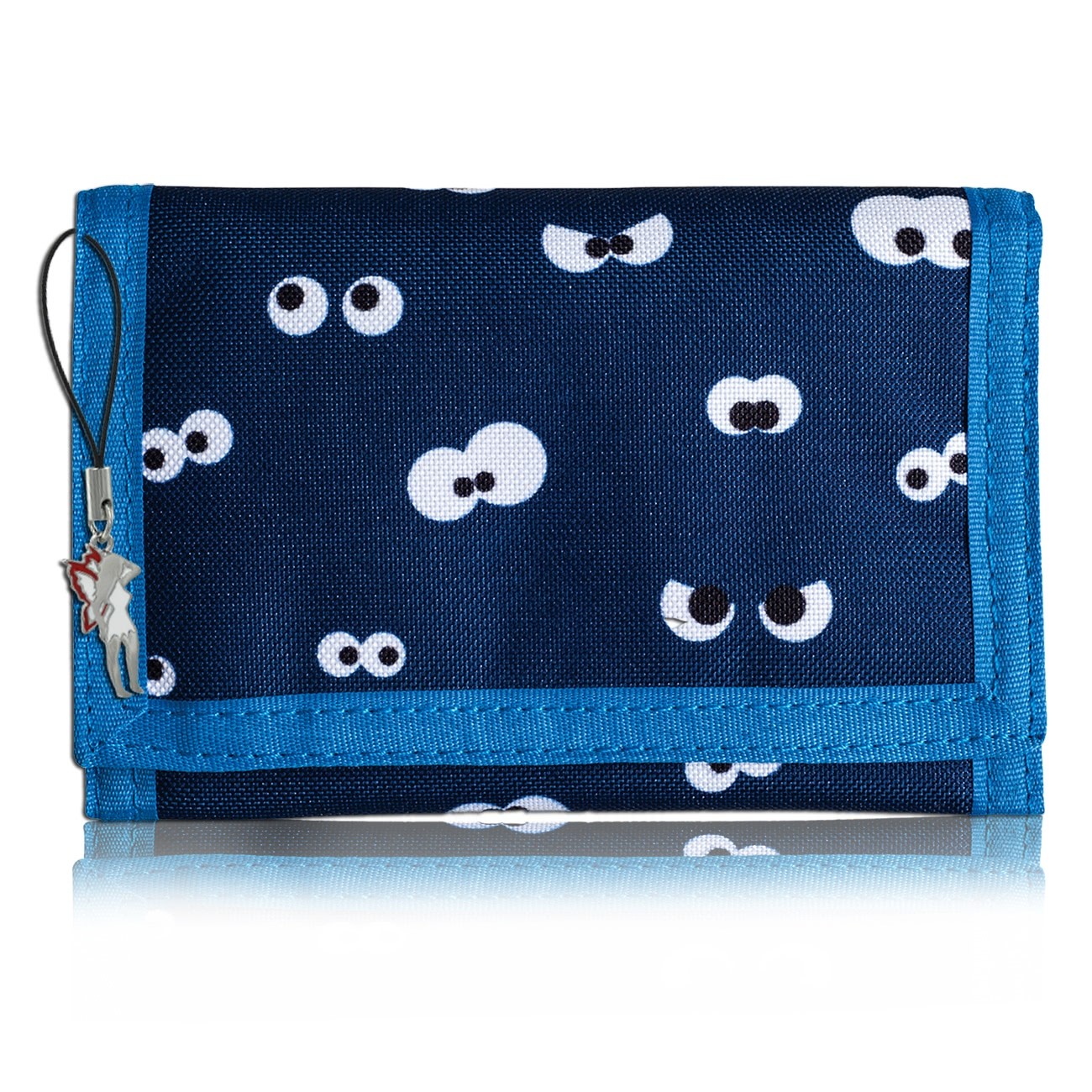 Bestway Kindergeldbörse blau mit lustige Augen Motiv Polyester OPI100B