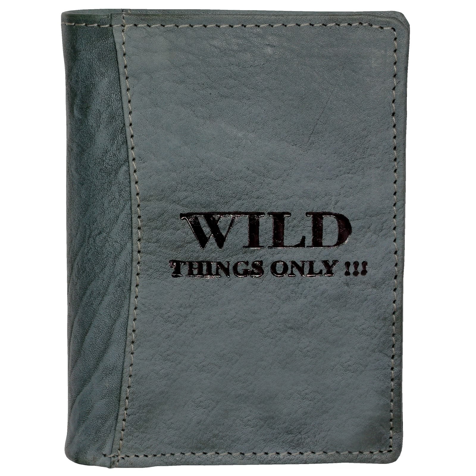 Wild Things Only Geldbörse blau-grau Portemonnaie echtes Leder Herren OPJ100B