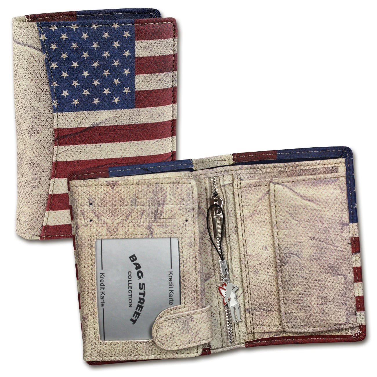 Kunstleder mehrfarbig Portemonnaie USA Wild Things Only OPJ117F