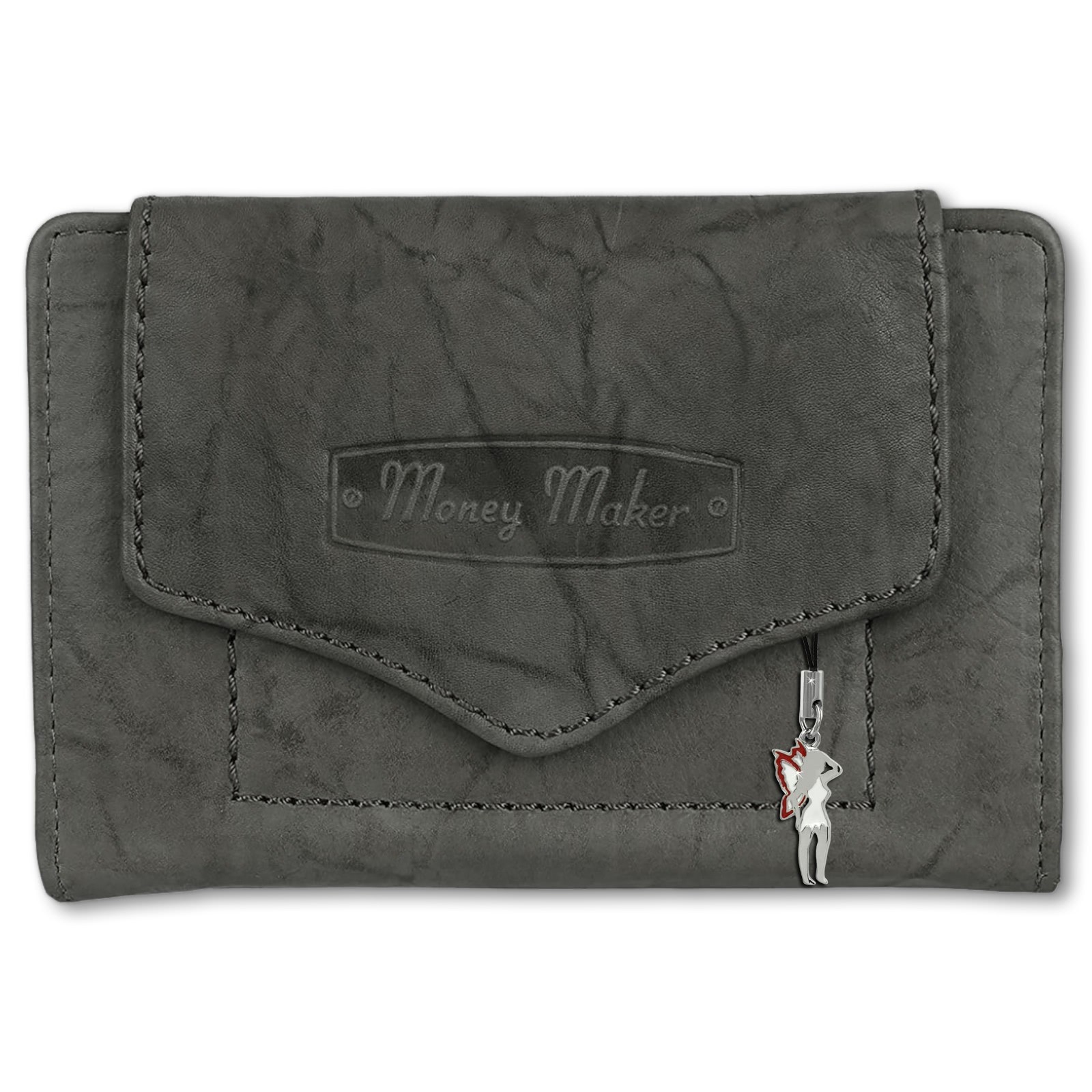 Money Maker Geldbörse Leder grau Brieftasche Portemonnaie RFID Schutz OPJ700K