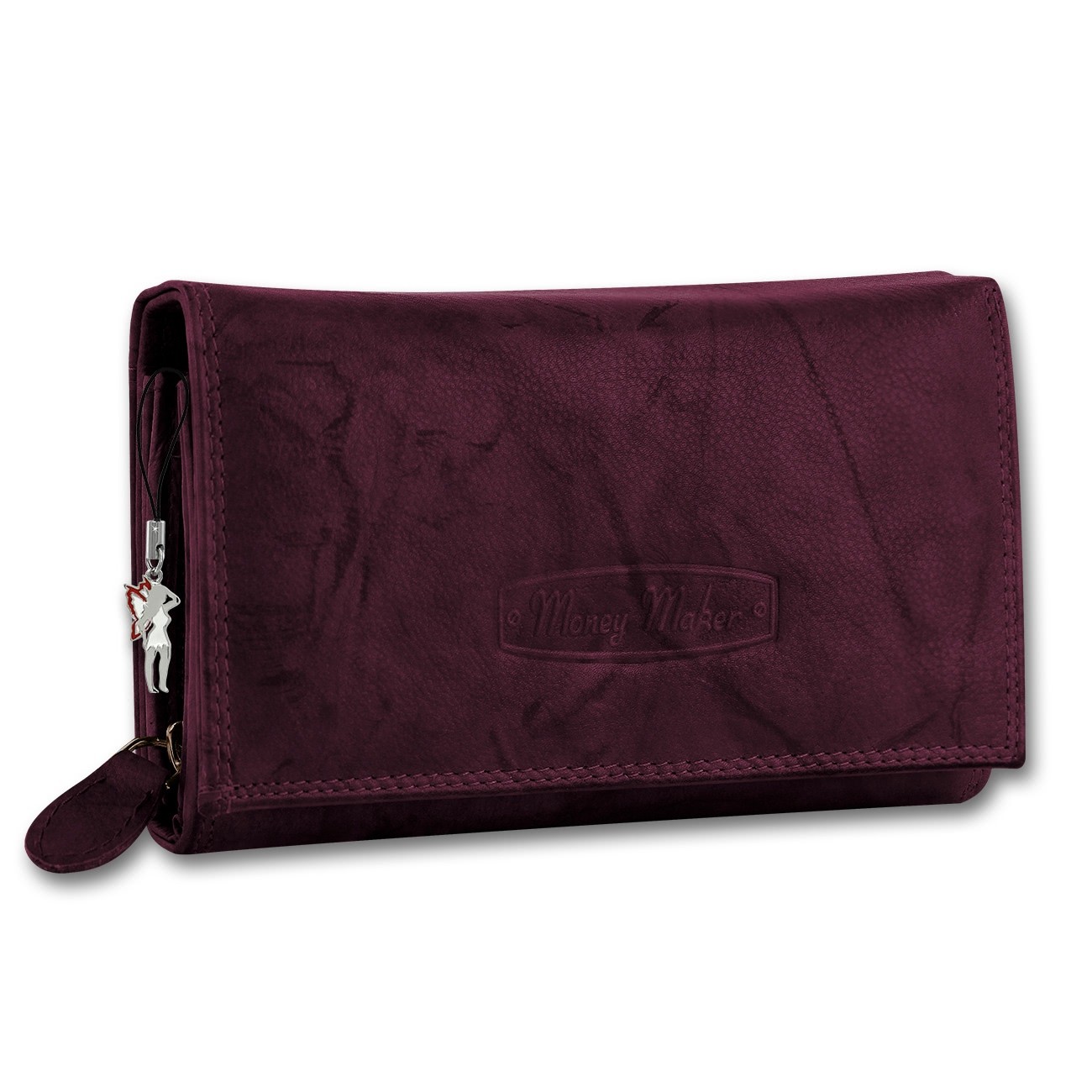 Money Maker Echtleder bordeaux Damen Portemonnaie RFID Schutz OPJ704D