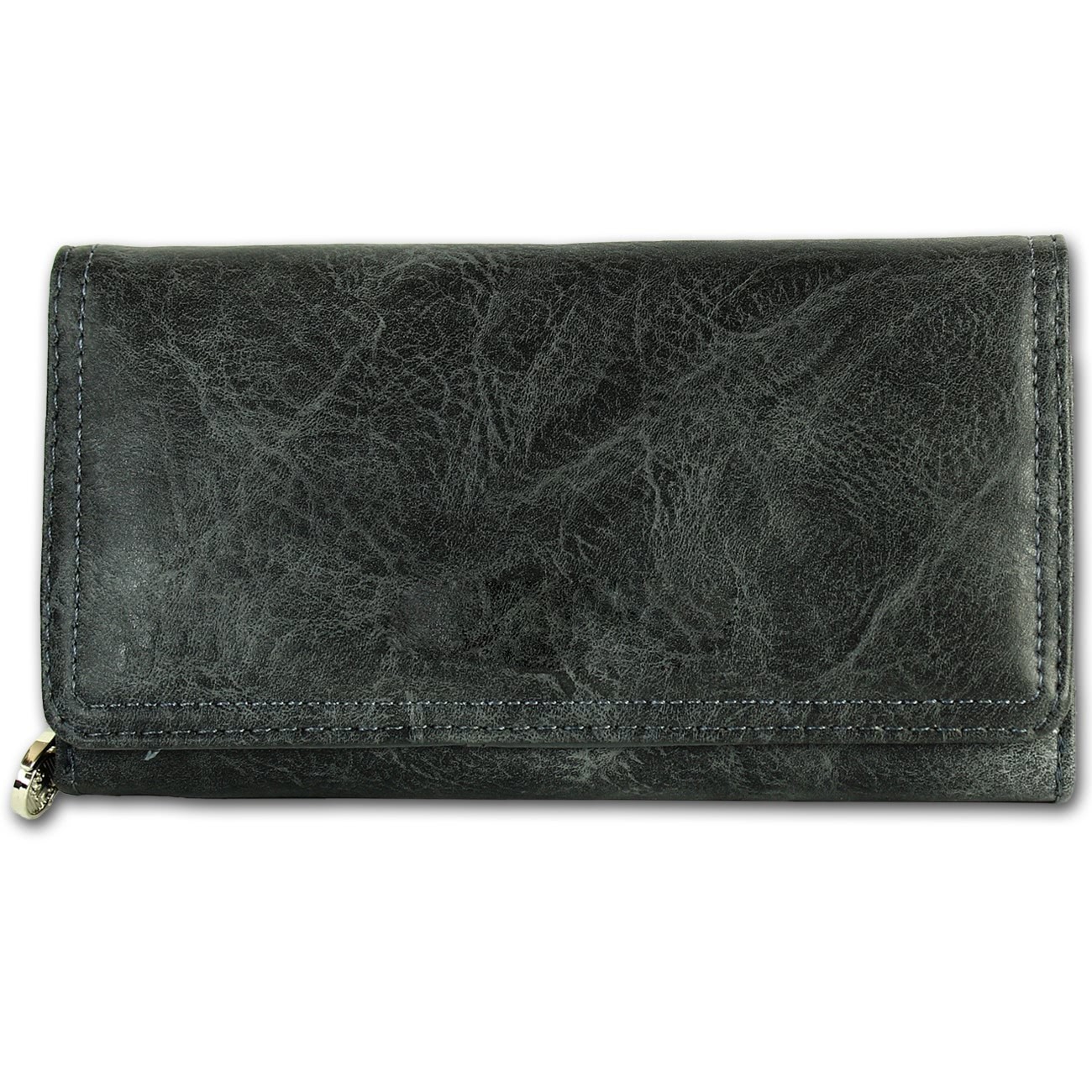 Jennifer Jones Portemonnaie Querformat Leder grau OPJ715K