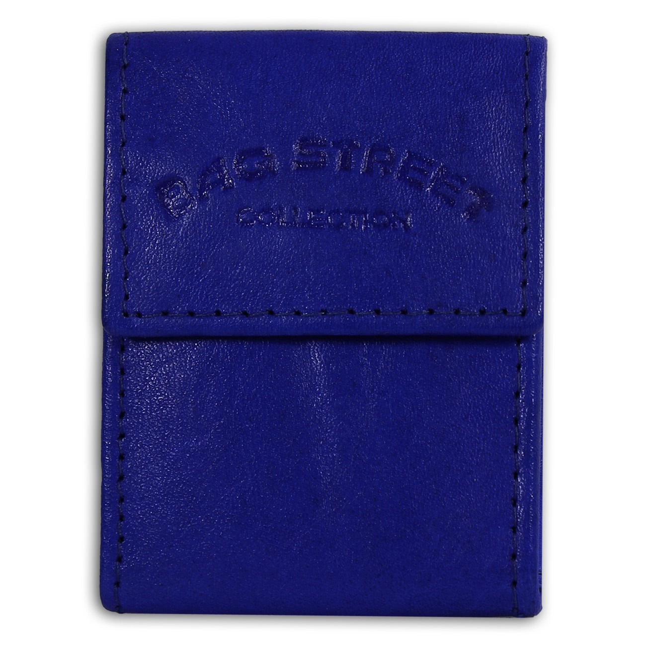 Bag Street kompakte Minibörse echtes Leder Geldbörse Portemonnaie blau OPJ801B
