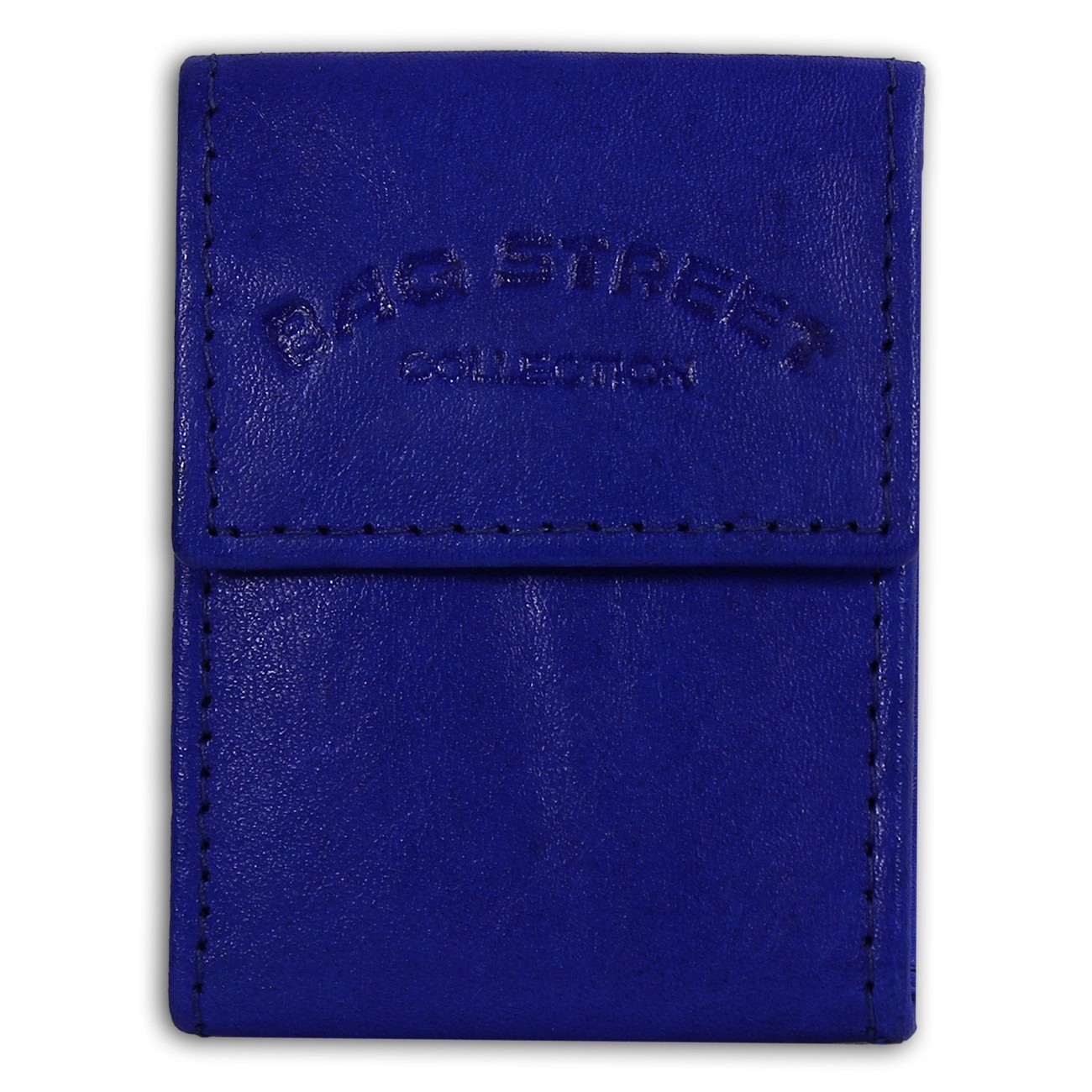 Bag Street kompakte Minibörse echtes Leder Portemonnaie blau OPJ801B
