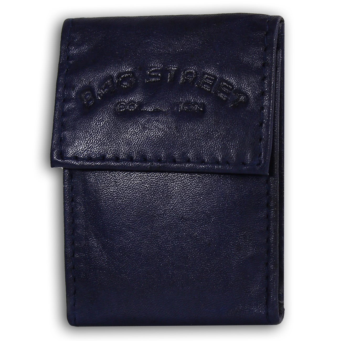 Bag Street kompakte Minibörse echtes Leder Geldbörse Portemonnaie navy OPJ801H