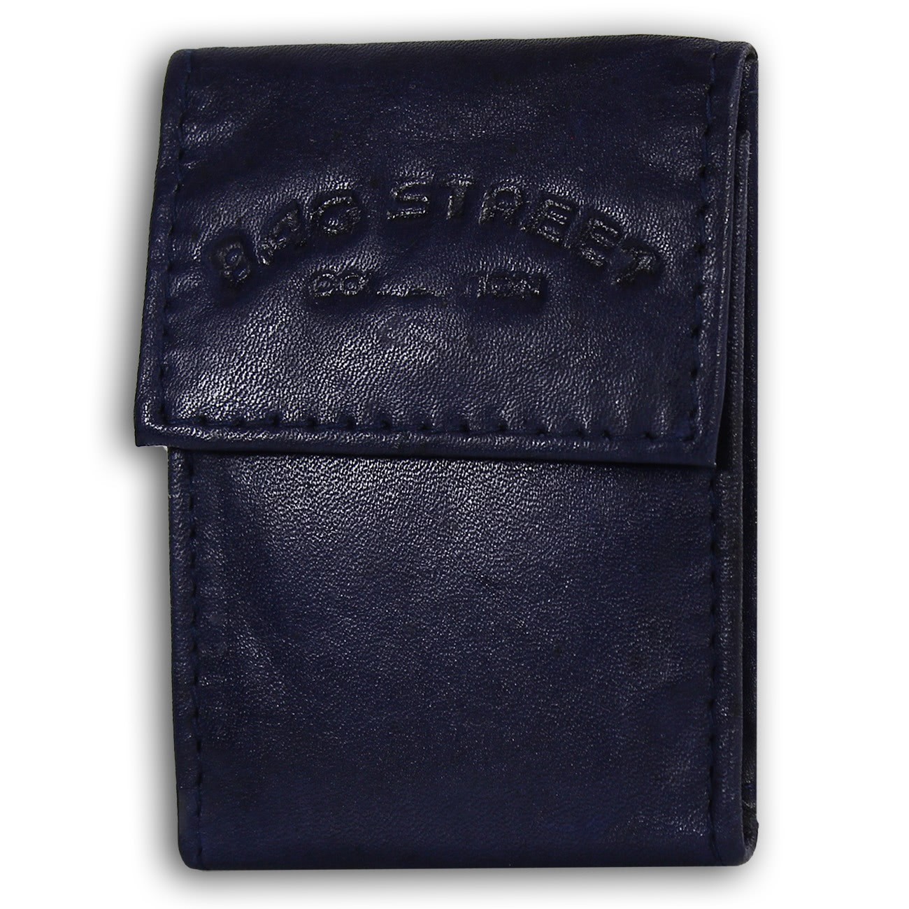 Bag Street kompakte Minibörse echtes Leder Portemonnaie navy OPJ801H