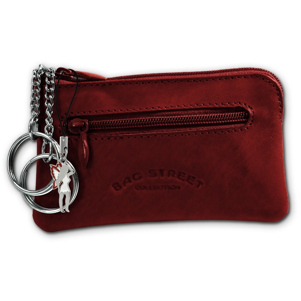 Bag Street Schlüsseltasche rotbraun Echtleder, glattes Leder Etui OPJ900C
